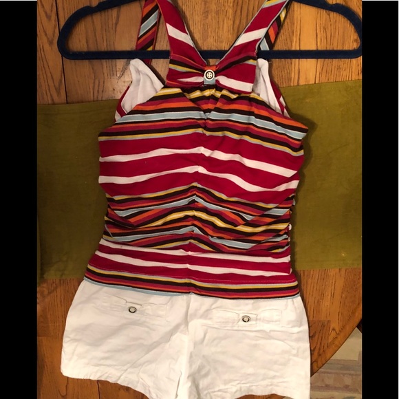 One piece striped  Romper  white bottoms - awesome - Picture 2 of 4